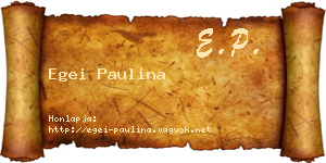 Egei Paulina névjegykártya